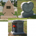 Three specialty headstones