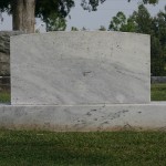 Marble grave marker