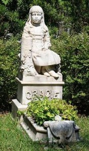 Little Girl Statue Grave Marker - Gracie