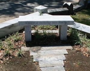 cemetery bench monument
