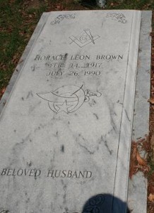 Headstone Personalized with Mason Emblem