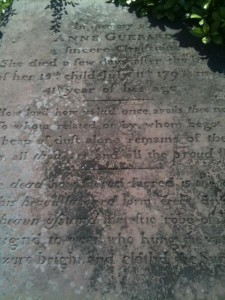 Grave Marker Telling The Story Of Anne Guerard